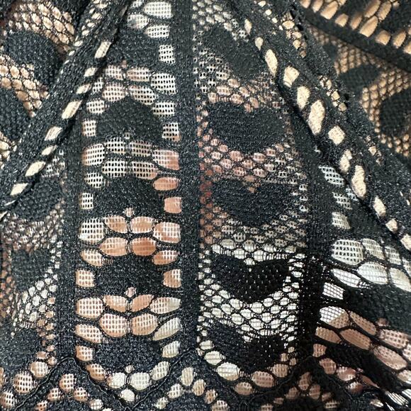 Adore Me Bra 38C Black Beige Nymphadora Contour Balconette Underwire - Picture 6 of 9